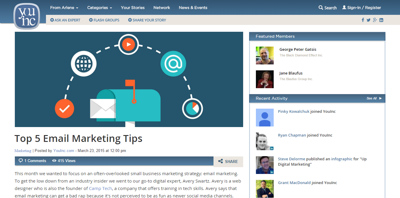 Top 5 email marketing tips