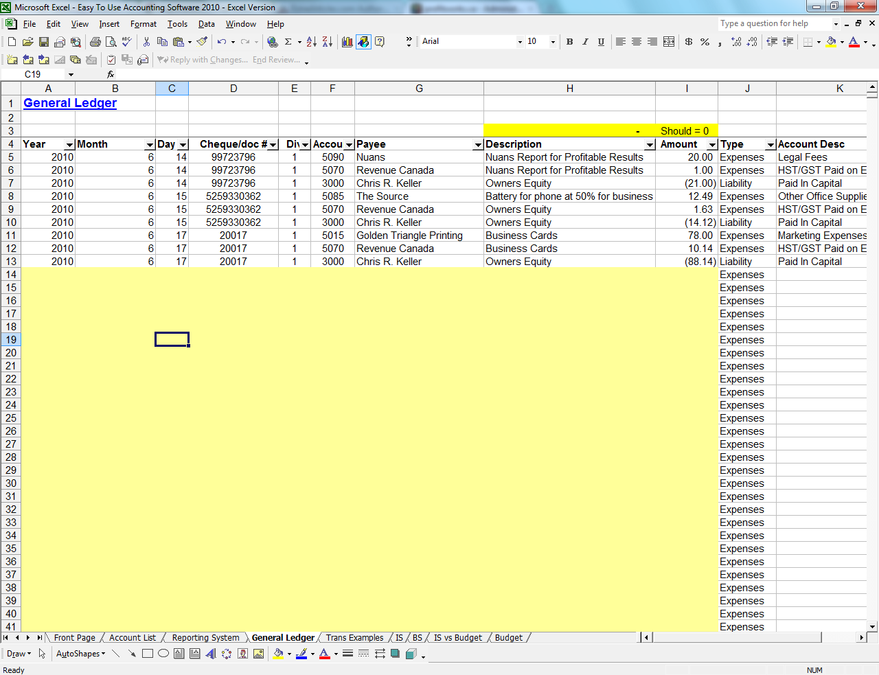 Easy To Use Accounting Software General Ledger