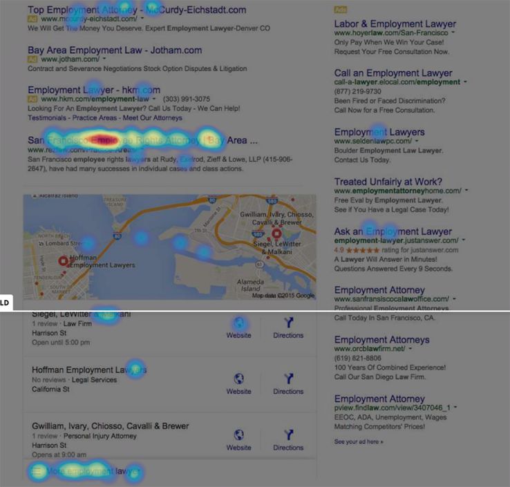 seo vs ppc click distribution local b